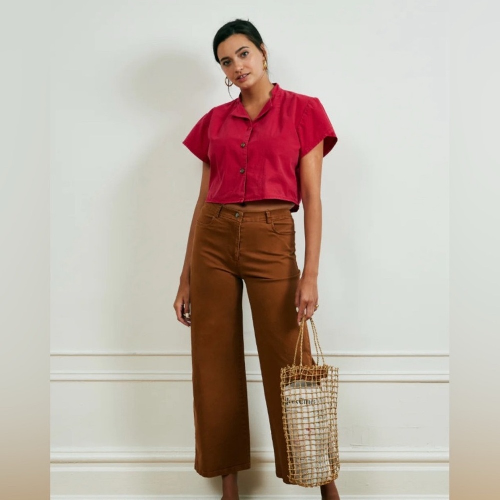 Loup Chestnut Wide-Leg Pants